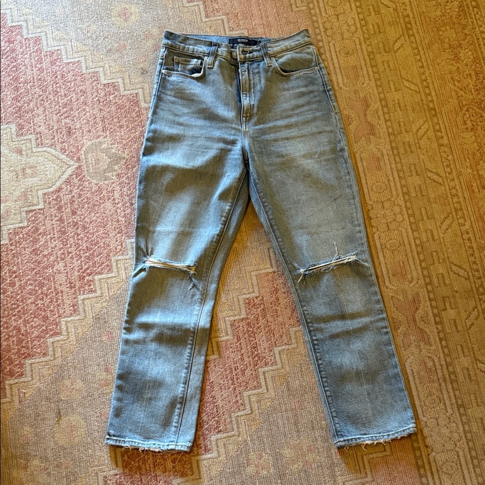 Hudson distressed straight leg jeans